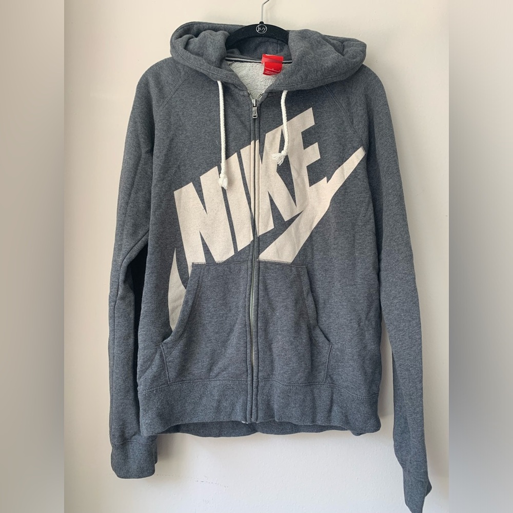 Nike Zip up Hoodie, Grey, Size L